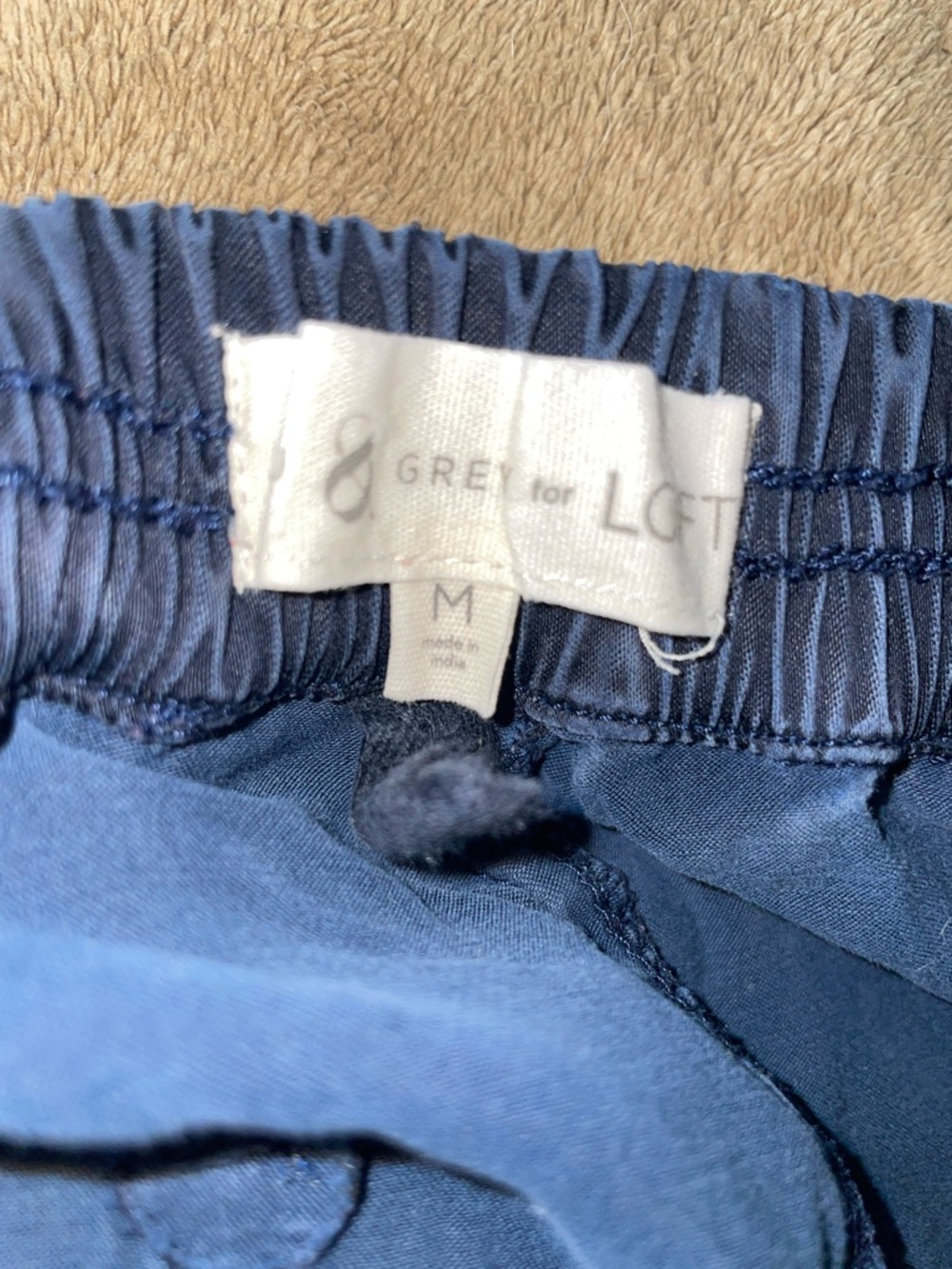 LOFT Navy Drawstring Utility Pants - Picture 5 of 5